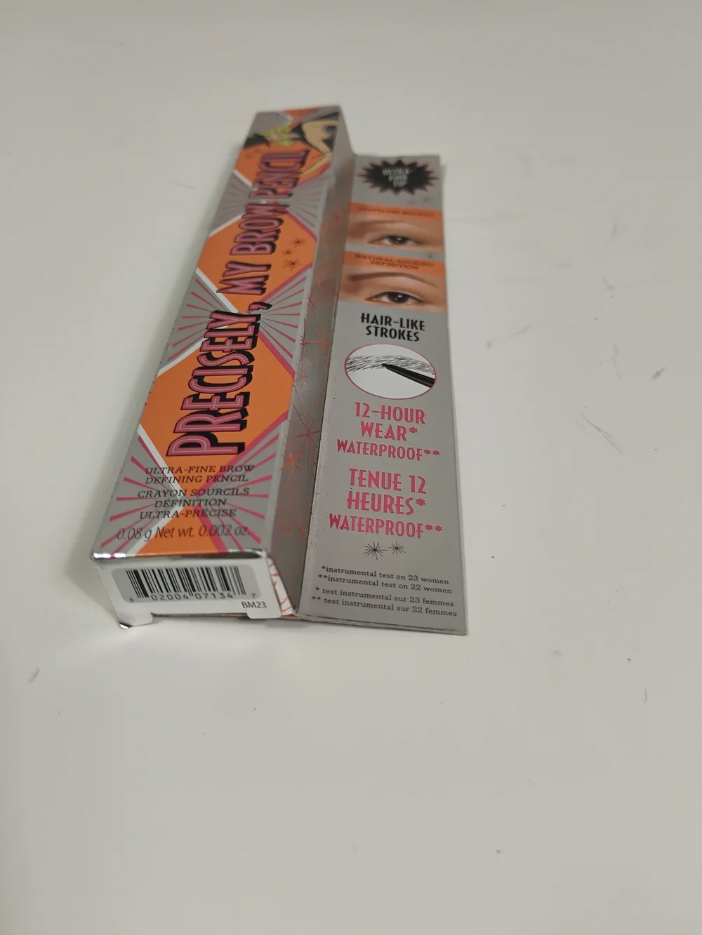 Product packaging of brow pencil
